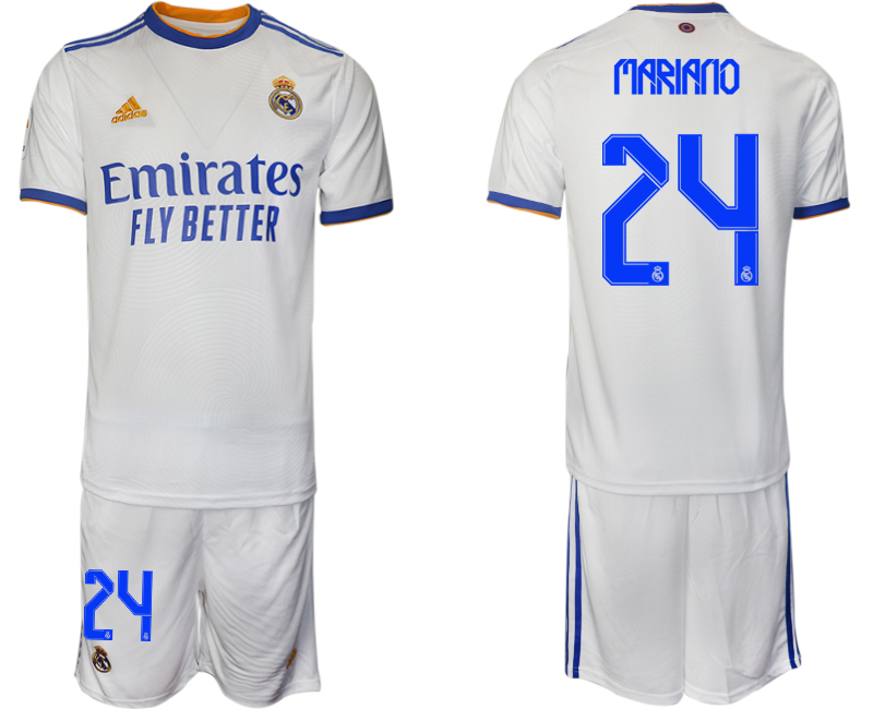 Men 2021-2022 Club Real Madrid home white #24 Soccer Jerseys->real madrid jersey->Soccer Club Jersey
